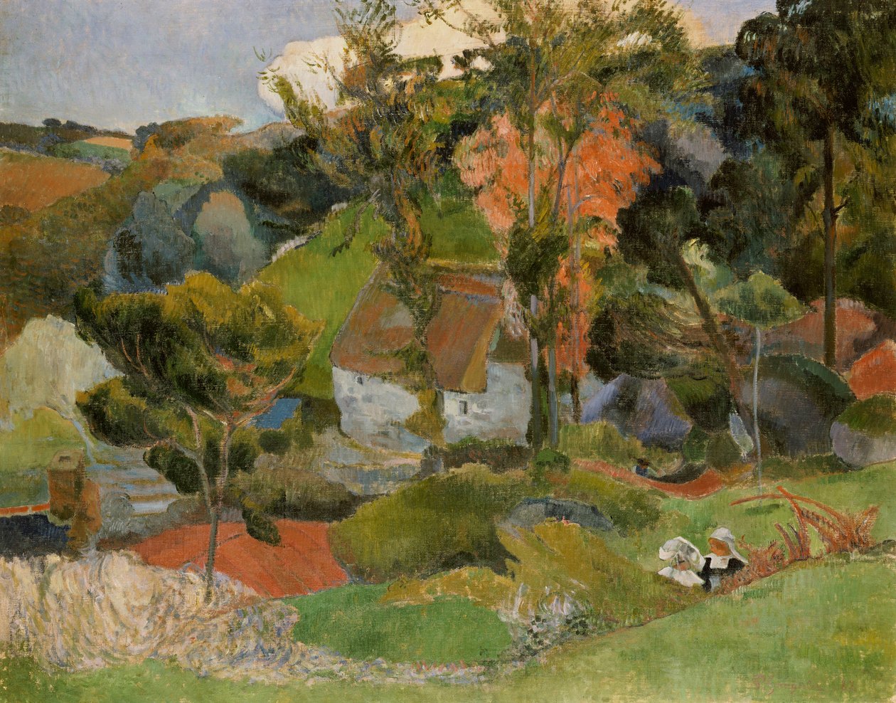 Landskap vid Pont Aven, 1888 av Paul Gauguin