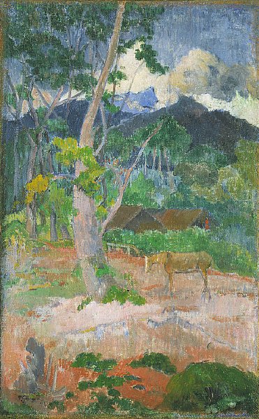 Landscape with a Horse av Paul Gauguin