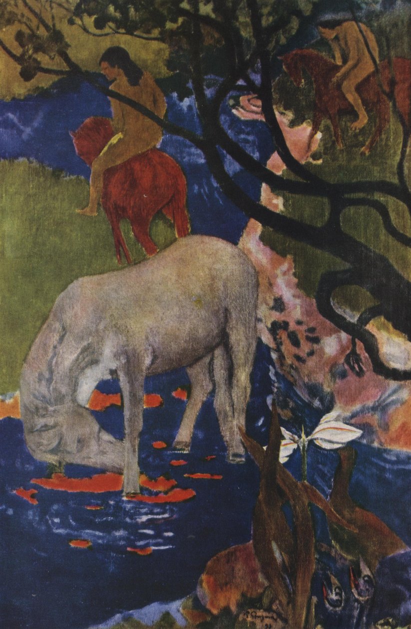 Le cheval blanc av Paul Gauguin