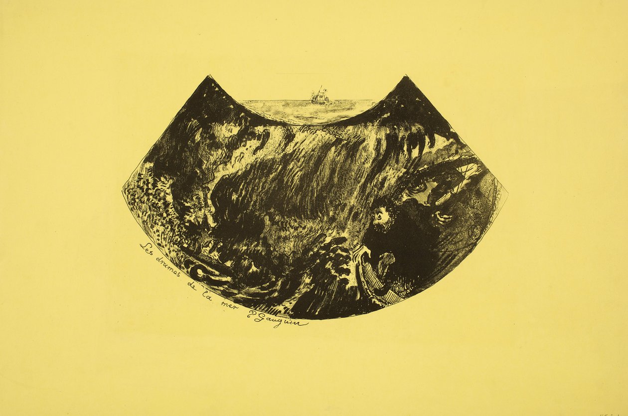 Havets drama. - Nedstigning till Maelstro ... av Paul Gauguin