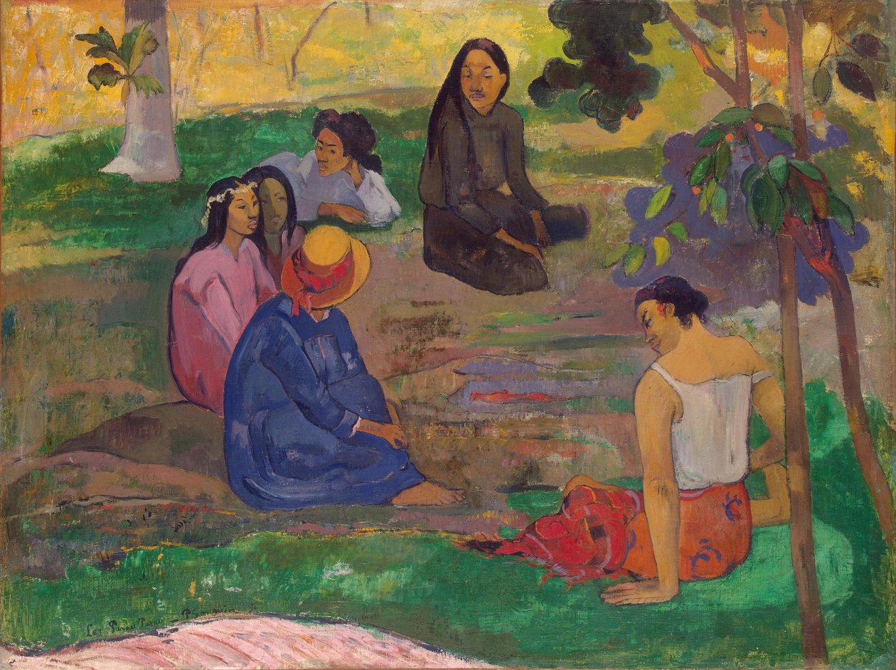 Les Parau Parau (The Gossipers), or Conversation, 1891 swed av Paul Gauguin