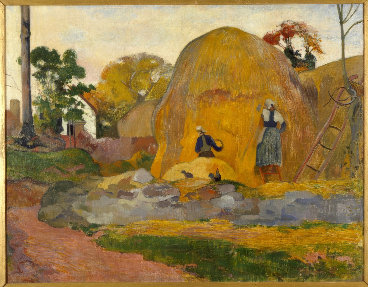 De gula kvarnstenarna eller den blonda skörden av Paul Gauguin