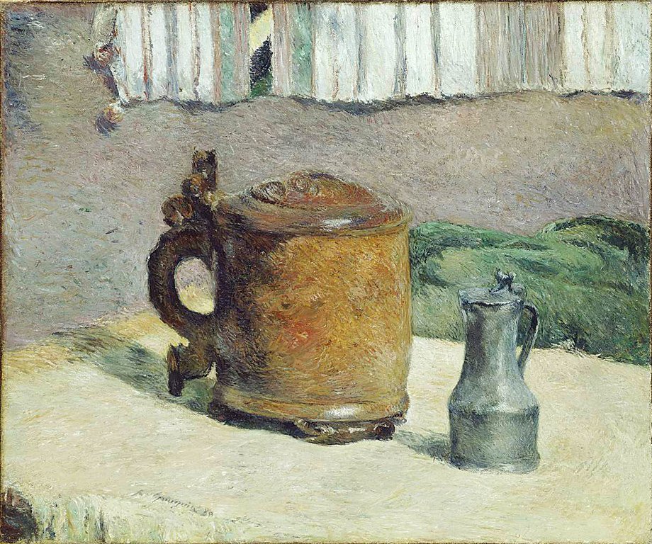 Nature Morte à la Cruche dArgile et Tasse en Fer av Paul Gauguin