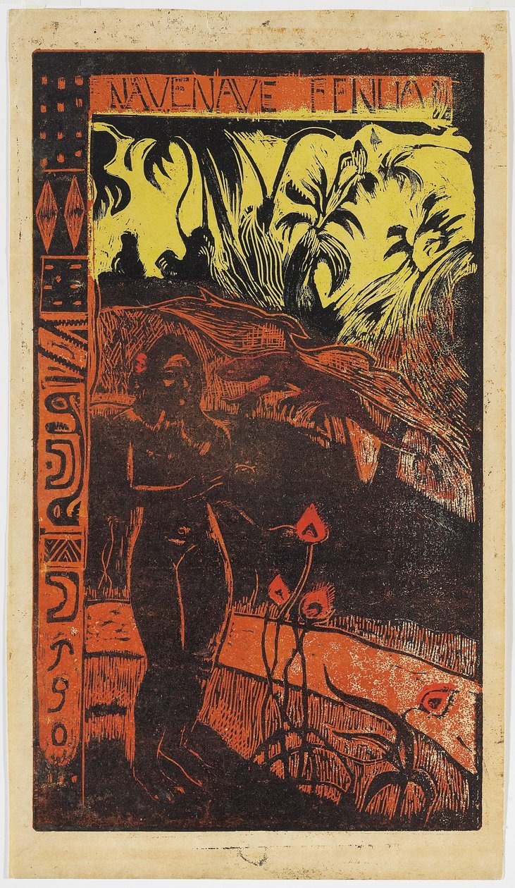 Nave Nave Fenua från Noa Noa -serien av Paul Gauguin
