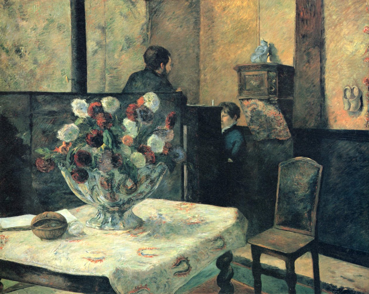 Painting of an interior at rue Carcel  av Paul Gauguin