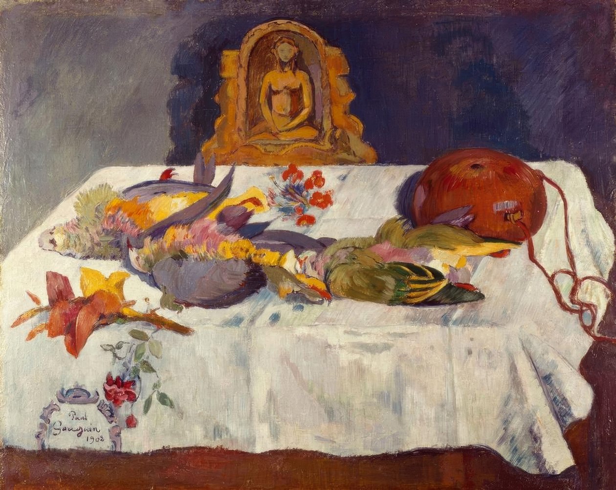 Stilleben med exotiska fåglar av Paul Gauguin