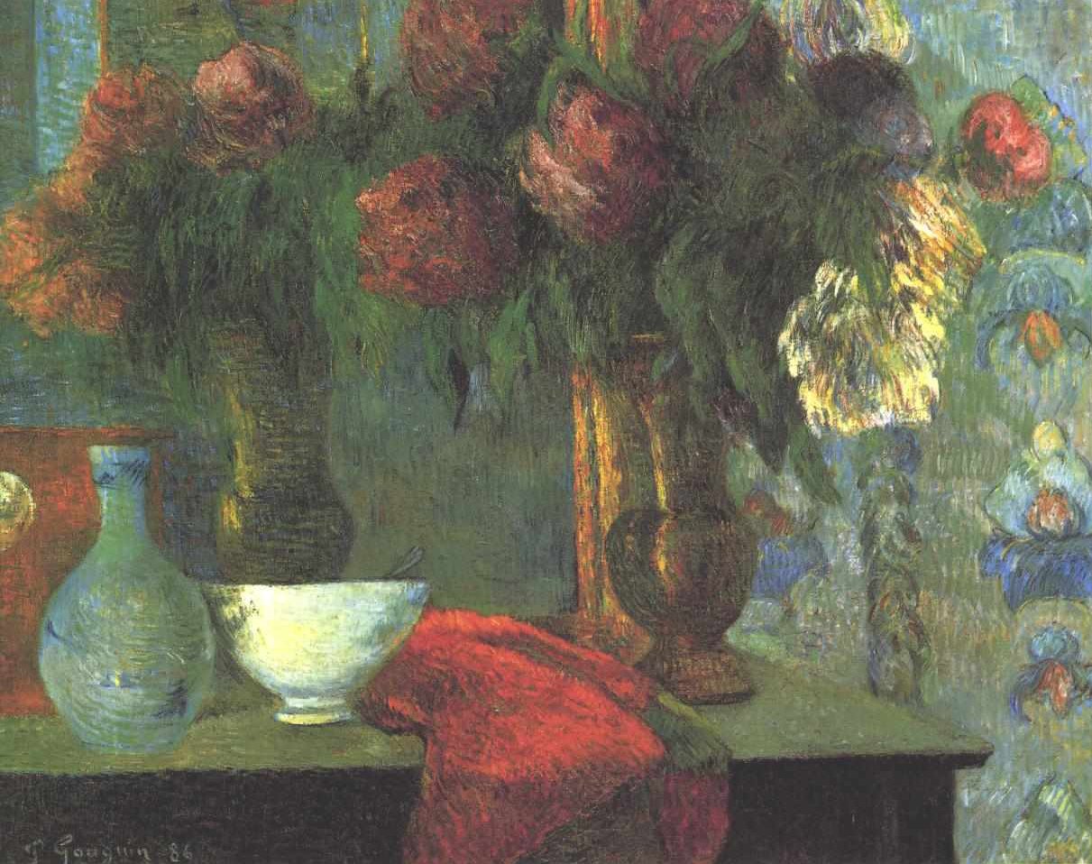 Stilleben mit weißer Schale av Paul Gauguin
