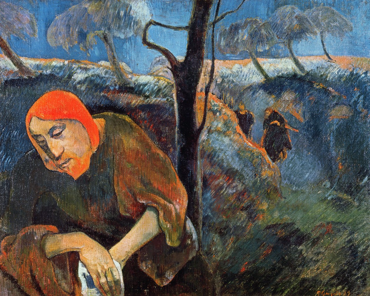 Agony in the Garden of Olives, 1889 av Paul Gauguin