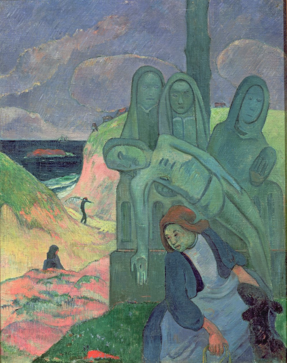 Den gröna Kristus (Breton Golgata) 1889 av Paul Gauguin