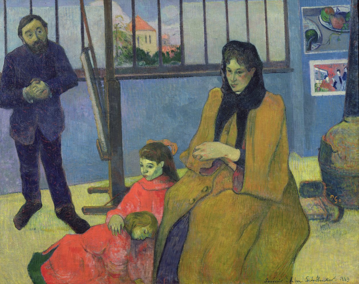 Familjen Schuffenecker, eller Schuffeneckers studio, 1889 av Paul Gauguin