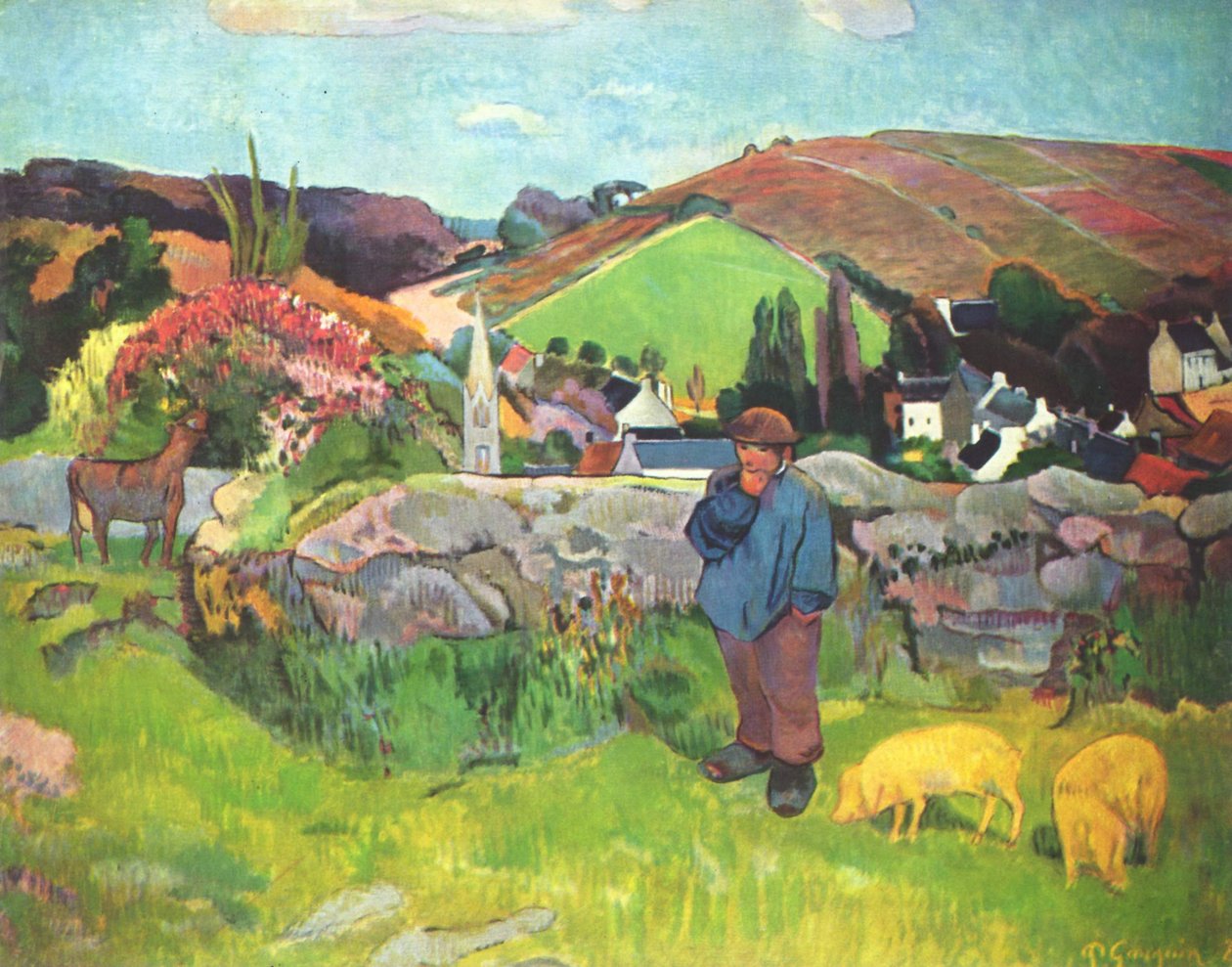 The Swineherd av Paul Gauguin