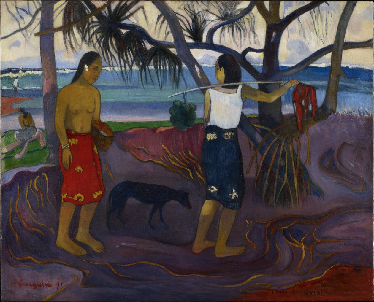 Under the Pandanus II av Paul Gauguin