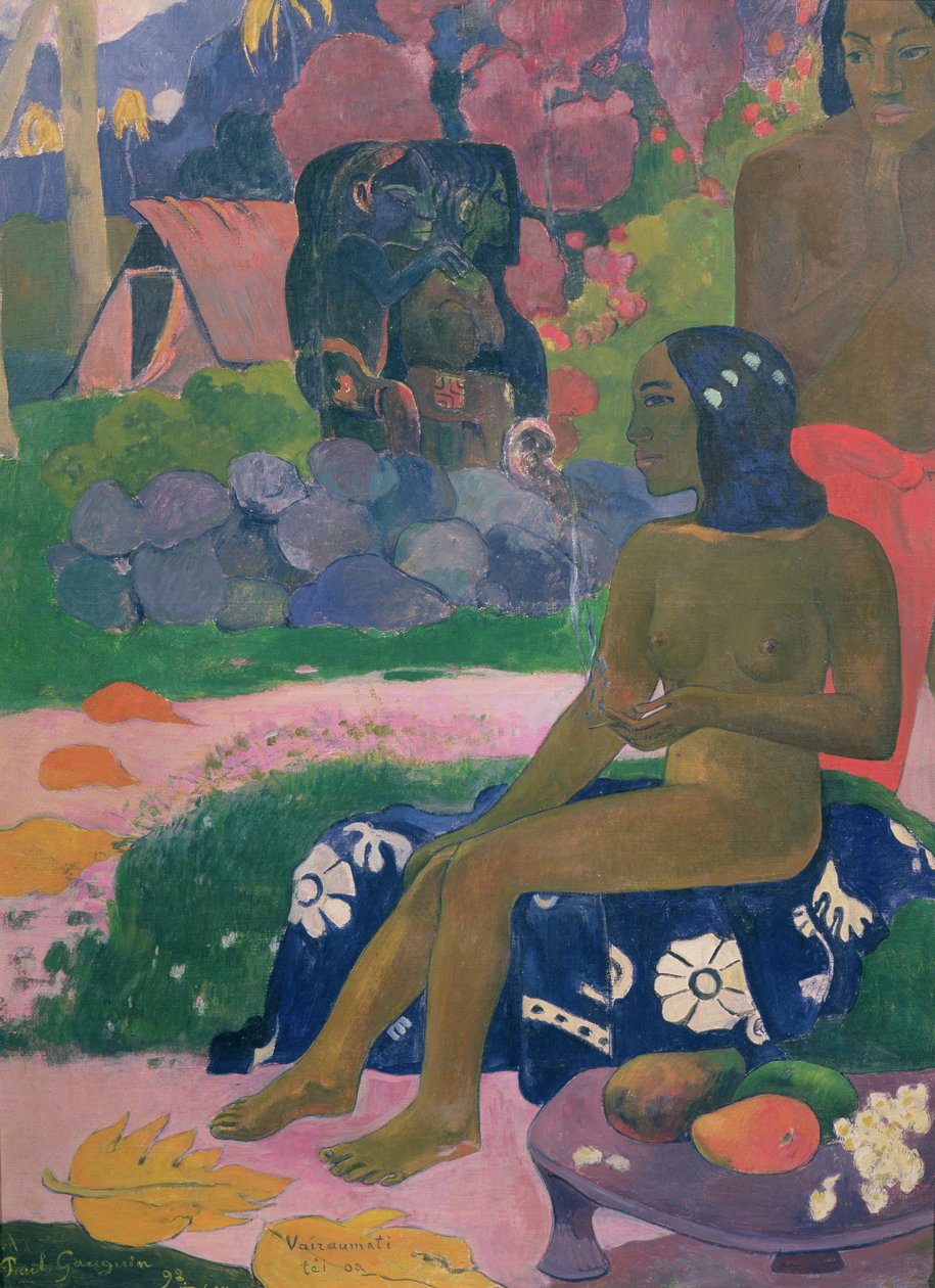 Vairaumati Tei Oa (Hendes navn er Vairaumati), 1892 swed av Paul Gauguin