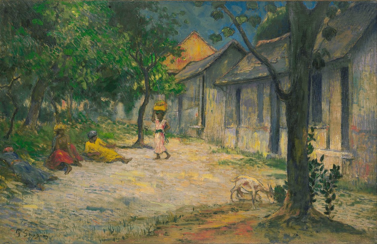 Village in Martinique av Paul Gauguin
