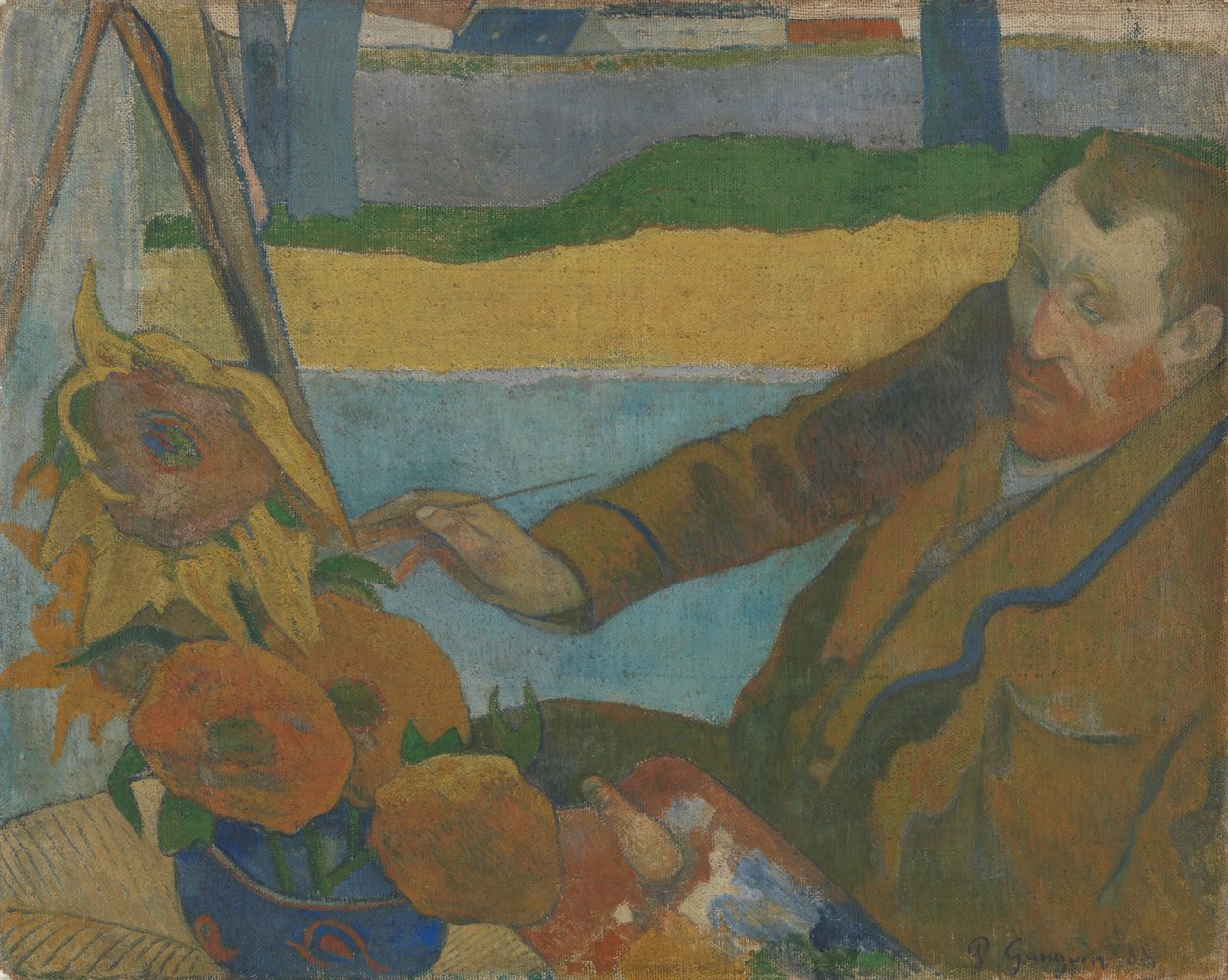 Vincent van Gogh målar solrosor av Paul Gauguin