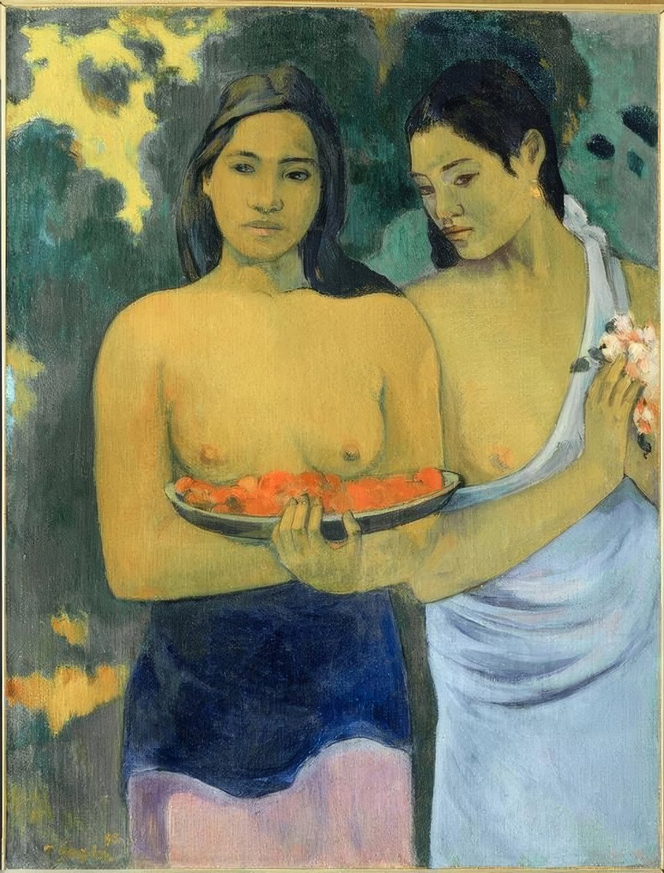 Två tahitier av Paul Gauguin