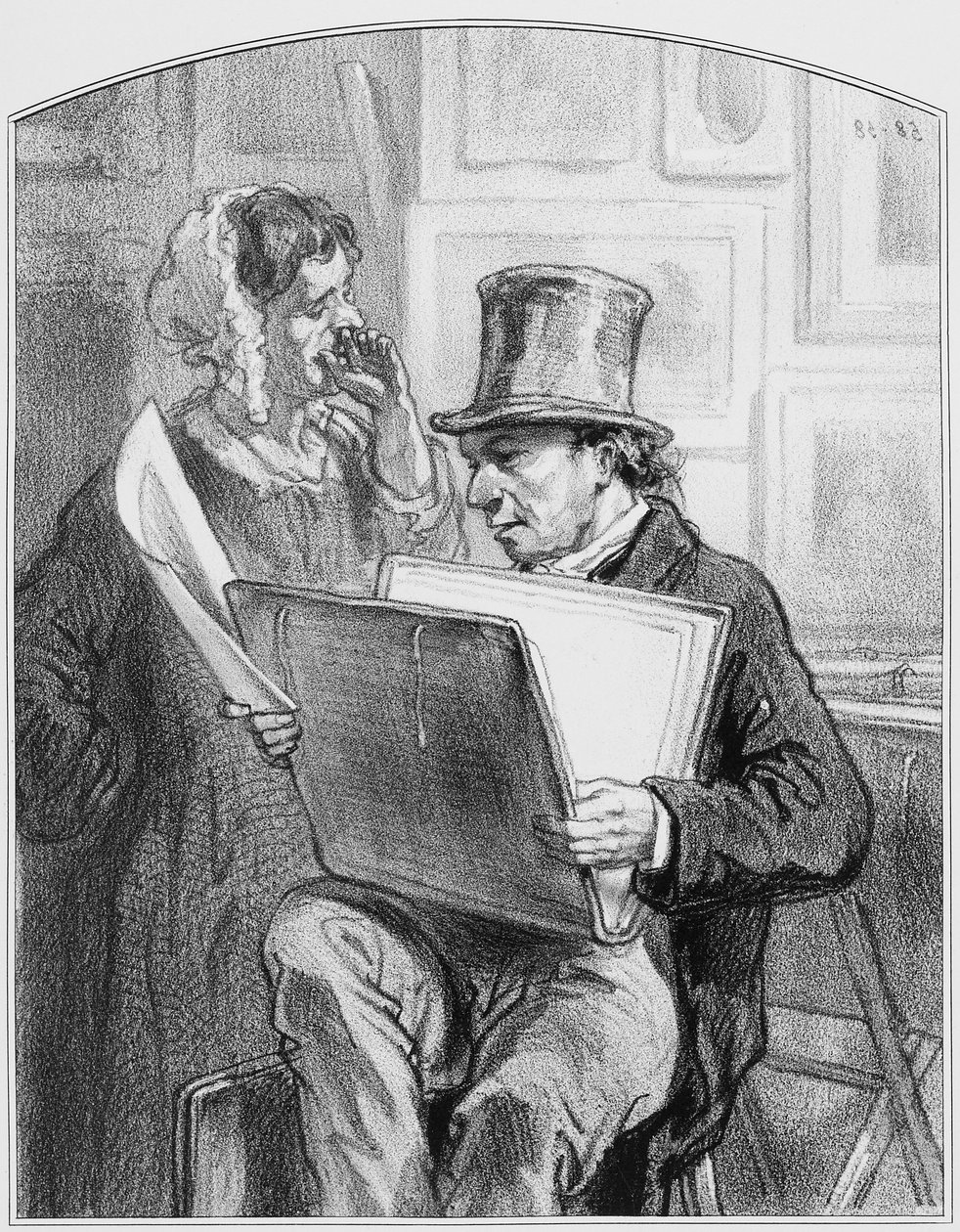 Avant la lettre, tavla 10 från Les Toquades, 1858 av Paul Gavarni