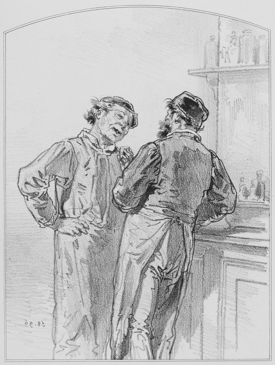Gikt, tavla 17 från Les Toquades, 1858 av Paul Gavarni