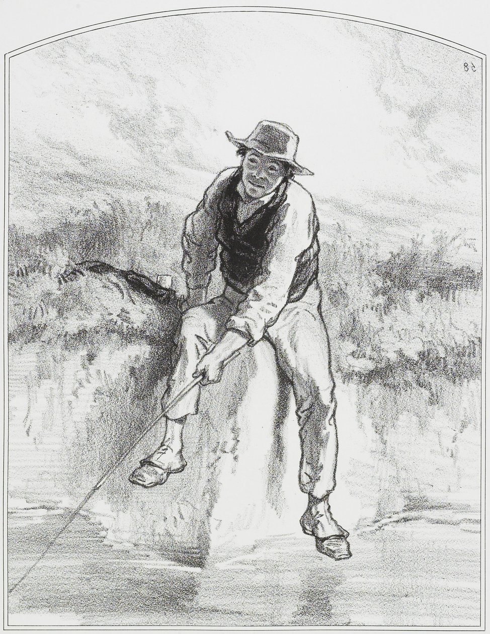 Mete, skylt 7 från Les Toquades, 1858 av Paul Gavarni