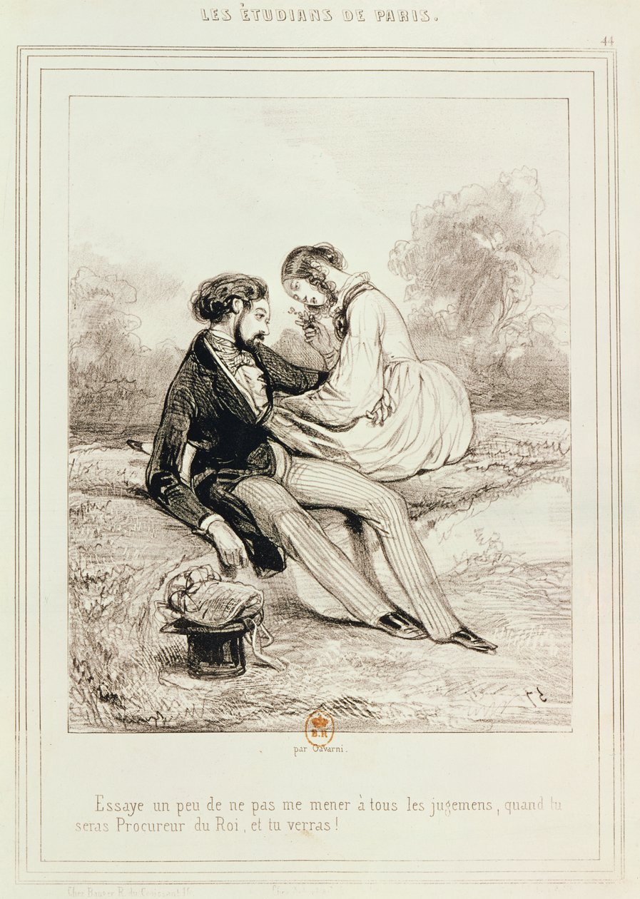 Studenterna i Paris", 1839 av Paul Gavarni
