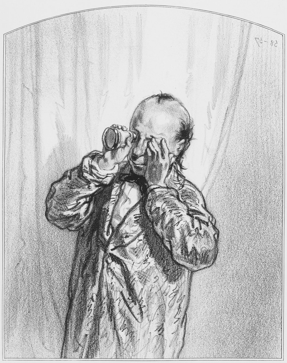 Les voisine, platta 9 från Les Toquades, 1858 av Paul Gavarni