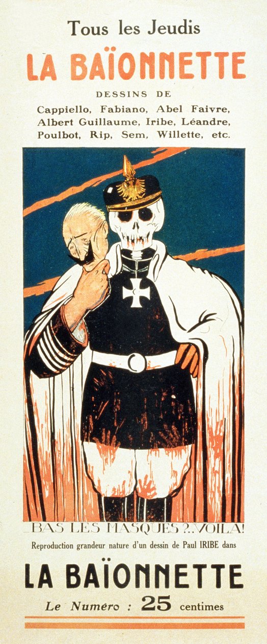 Annons för La Baïonnette, ca 1914 av Paul Iribe