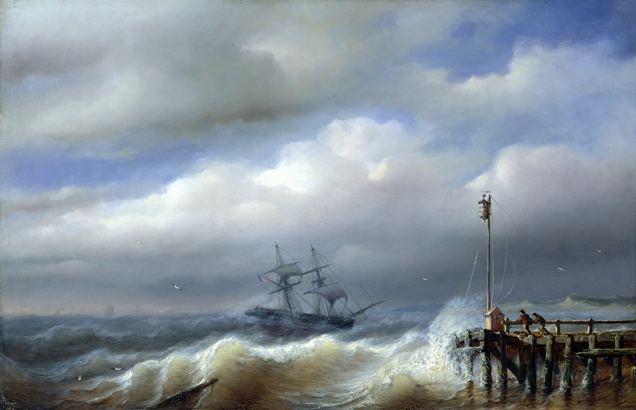 Grovt hav i stormigt väder, 1846 av Paul Jean Clays