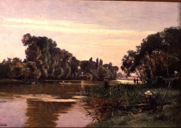 Pojke fiske av Paul Jean Marie Sain