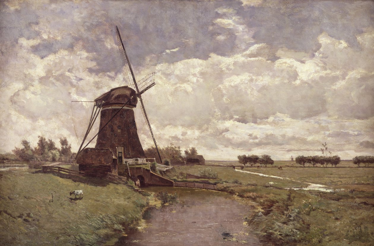 Väderkvarn i Leidschendam av Paul Joseph Constantin Gabriel