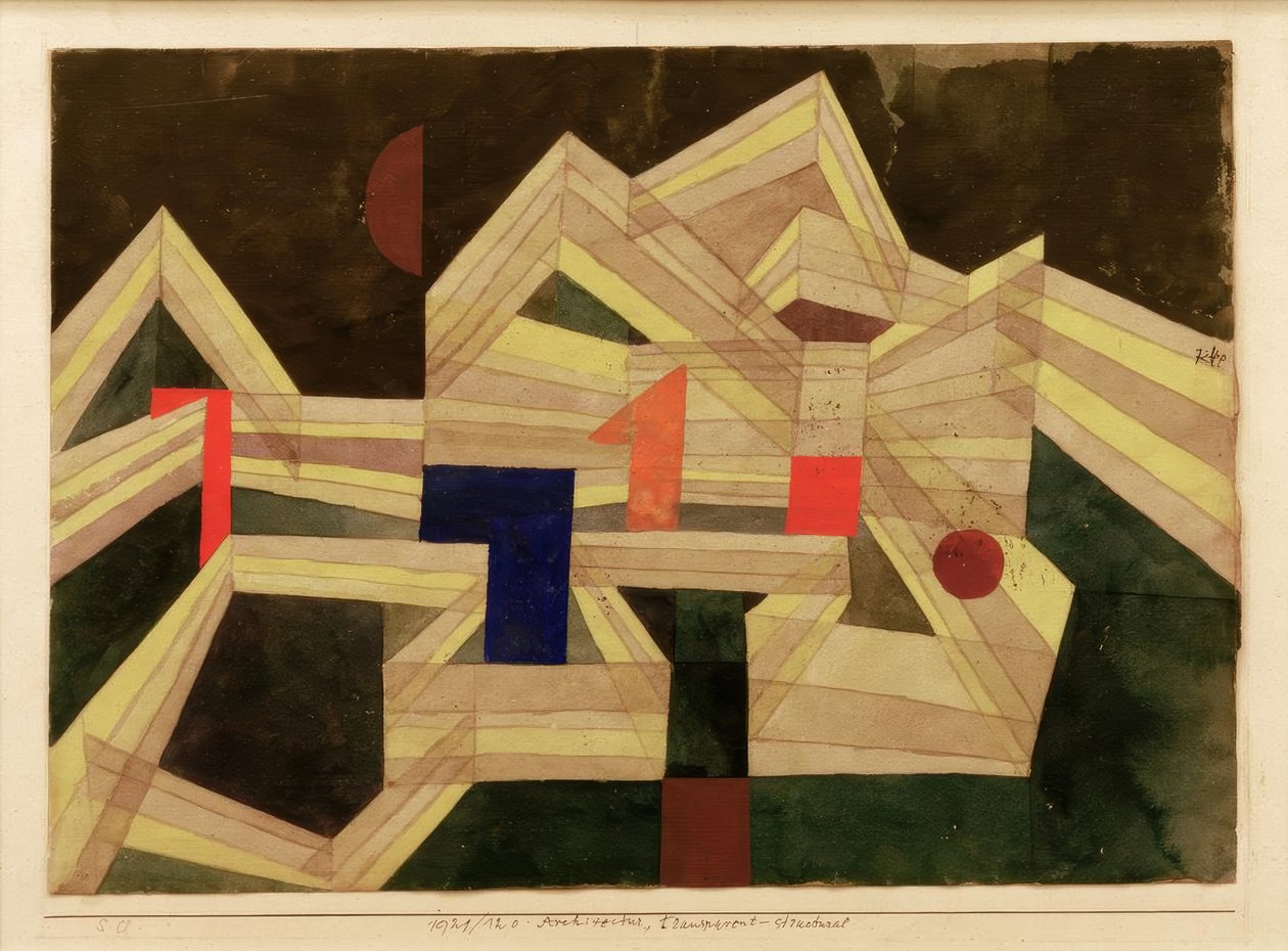 Arkitektur, transparent strukturell av Paul Klee