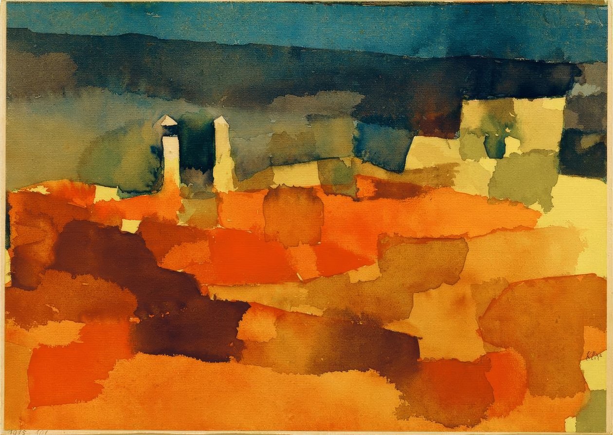 Går tillbaka till en sketch från Sidibusaid av Paul Klee