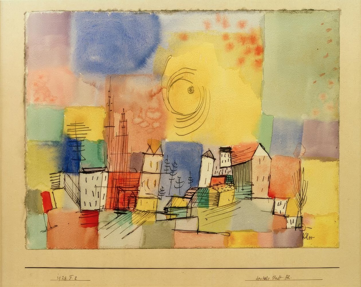 Tyska staden BR av Paul Klee