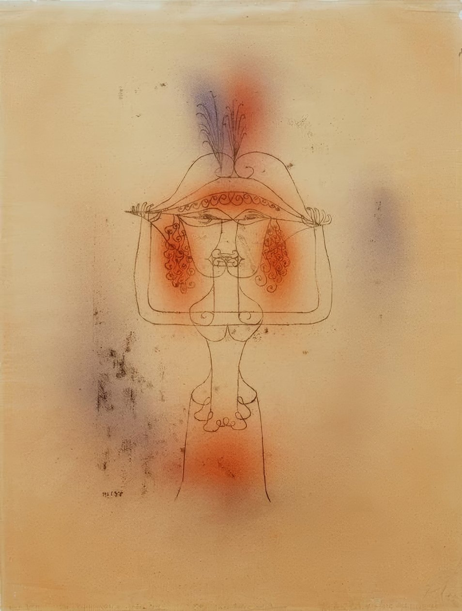 Sångaren i den komiska operan av Paul Klee