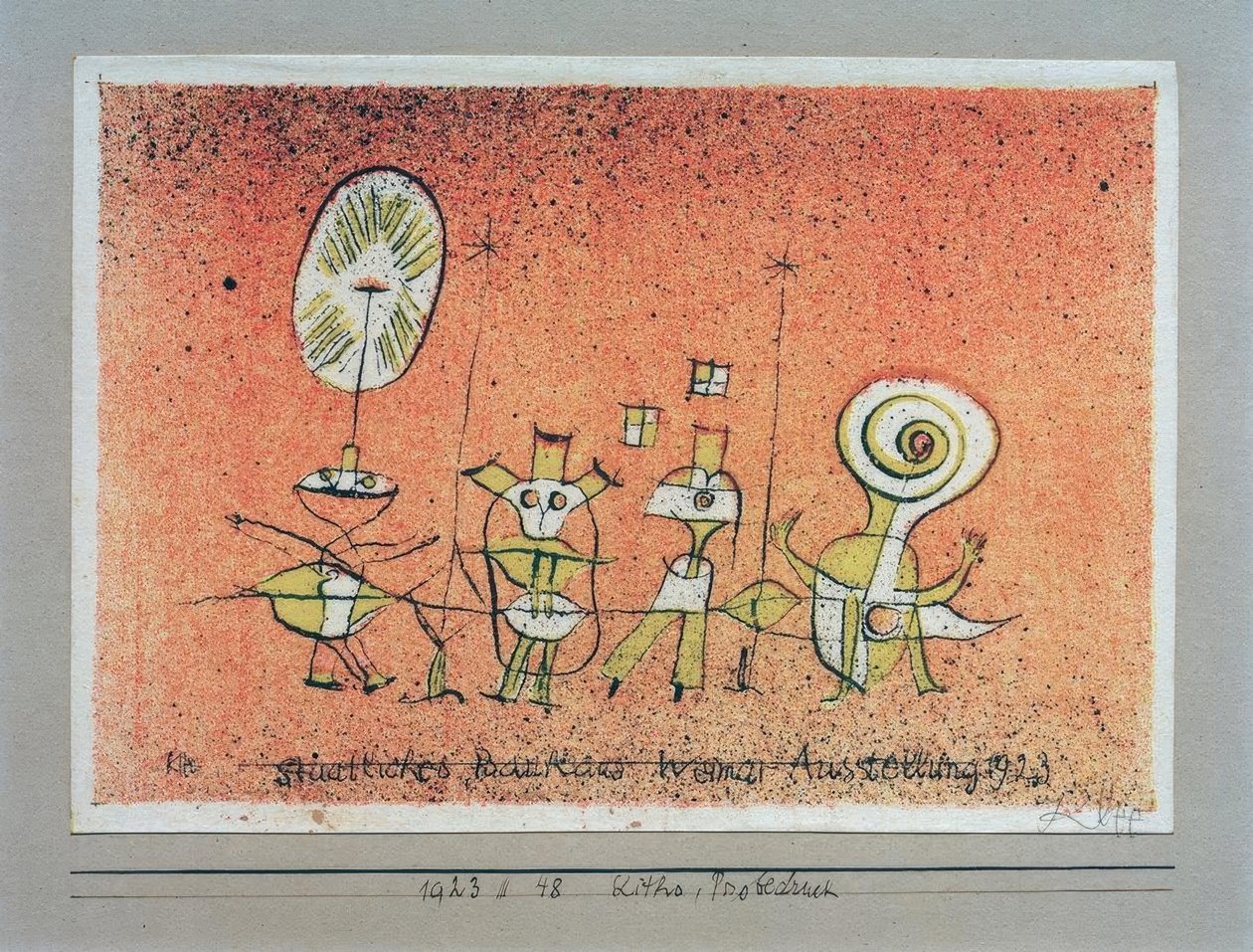 Den glada sidan, Weimar Bauhaus utställning 1923, Bauhaus av Paul Klee