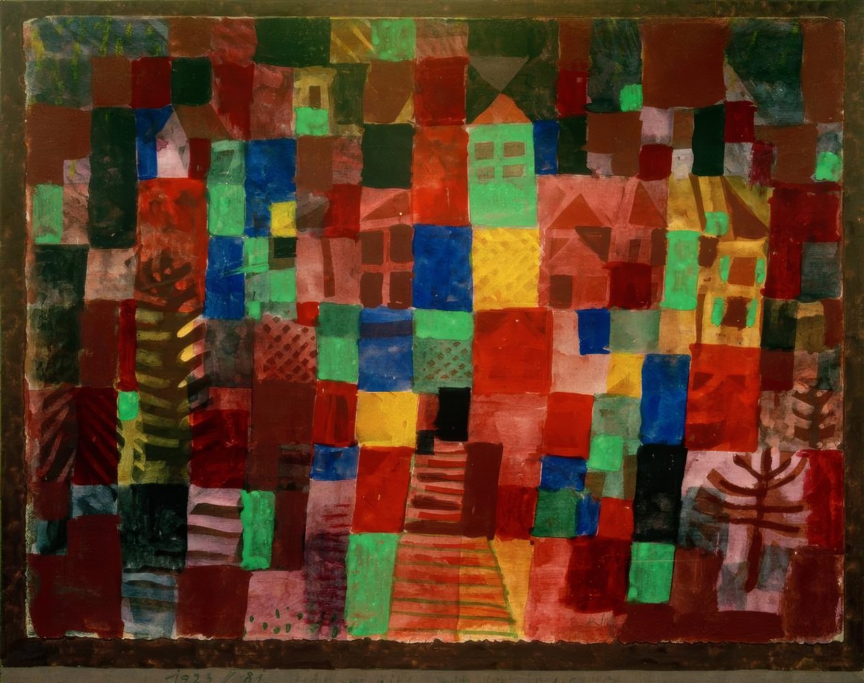 Hus med trappa av Paul Klee