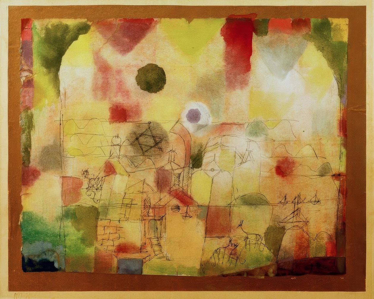 Kosmiskt genomsyrat landskap av Paul Klee