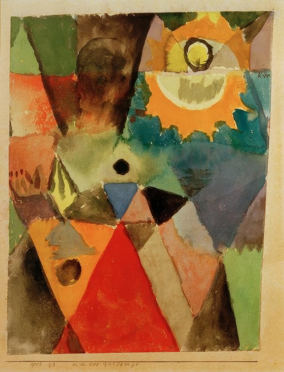 Med gaslampan (stilleben med gaslampan) av Paul Klee