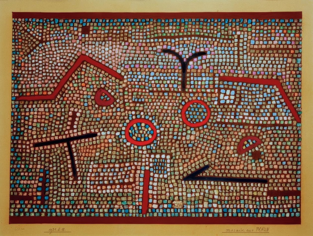 Mosaik från Prhun av Paul Klee
