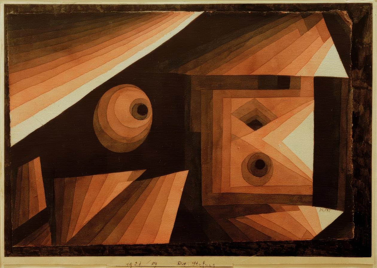 Röd gradering av Paul Klee