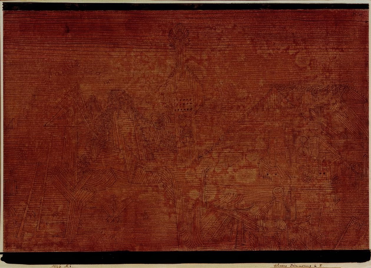 Tung skymning i X av Paul Klee
