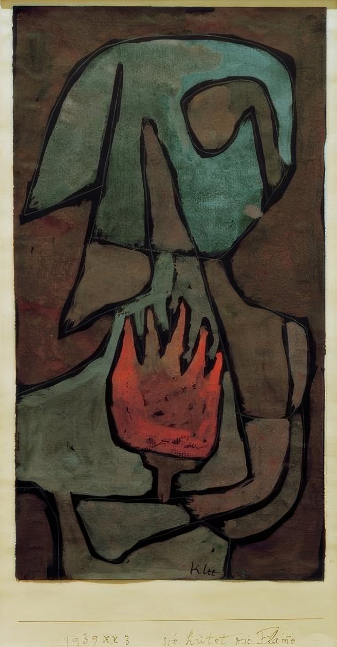 Hon vaktar lågan av Paul Klee