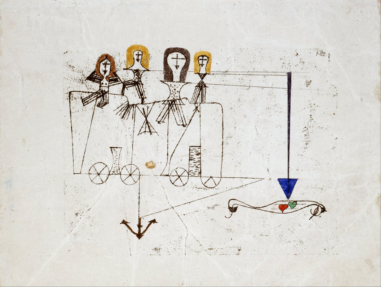 The Virtue Wagon (to the memory of October 5, 1922) av Paul Klee