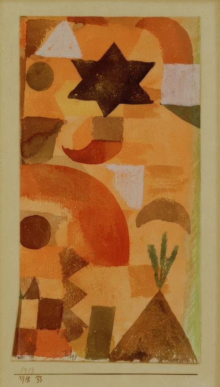 Vinjett till Egypten av Paul Klee