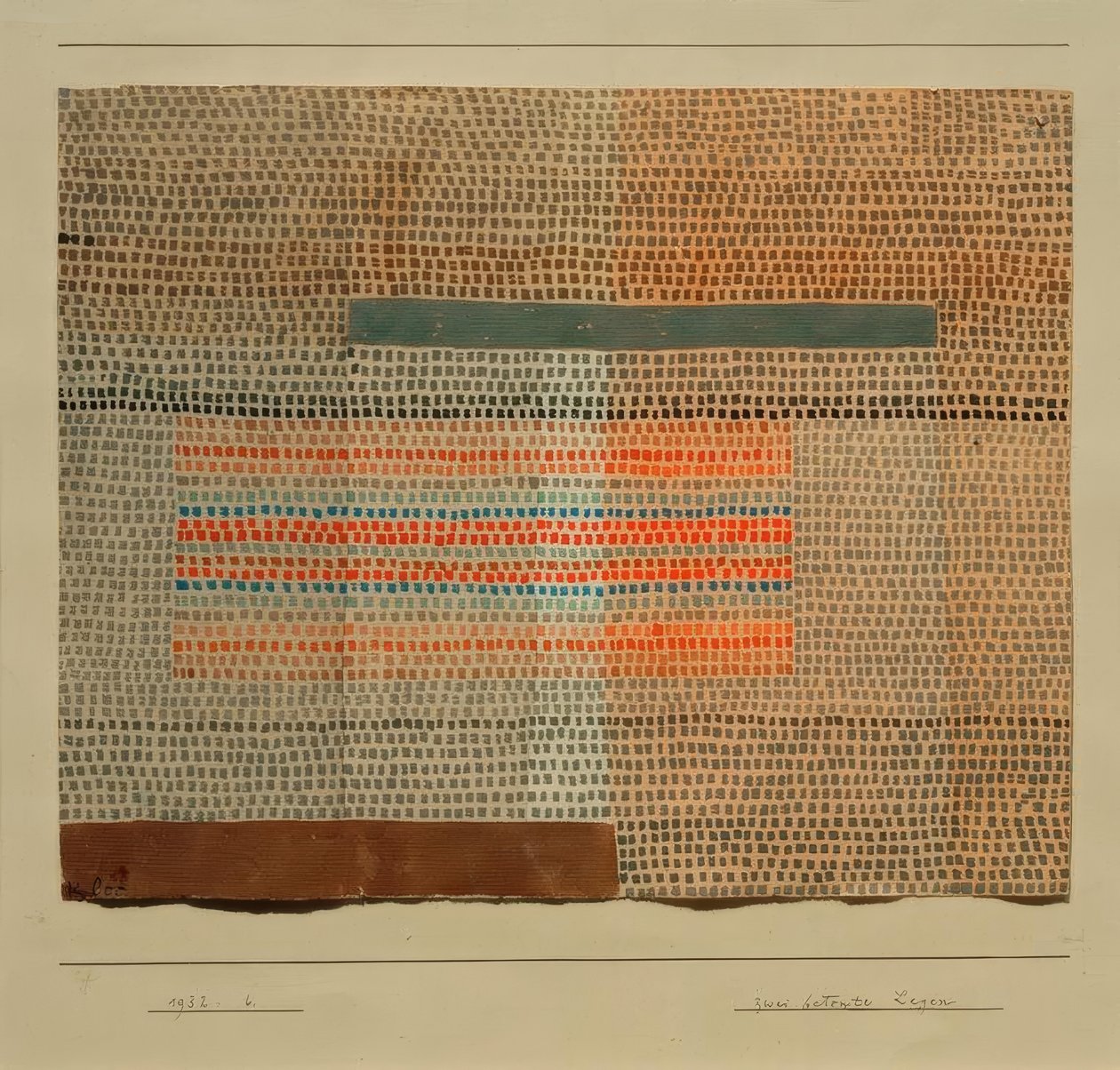 Två stressade positioner av Paul Klee