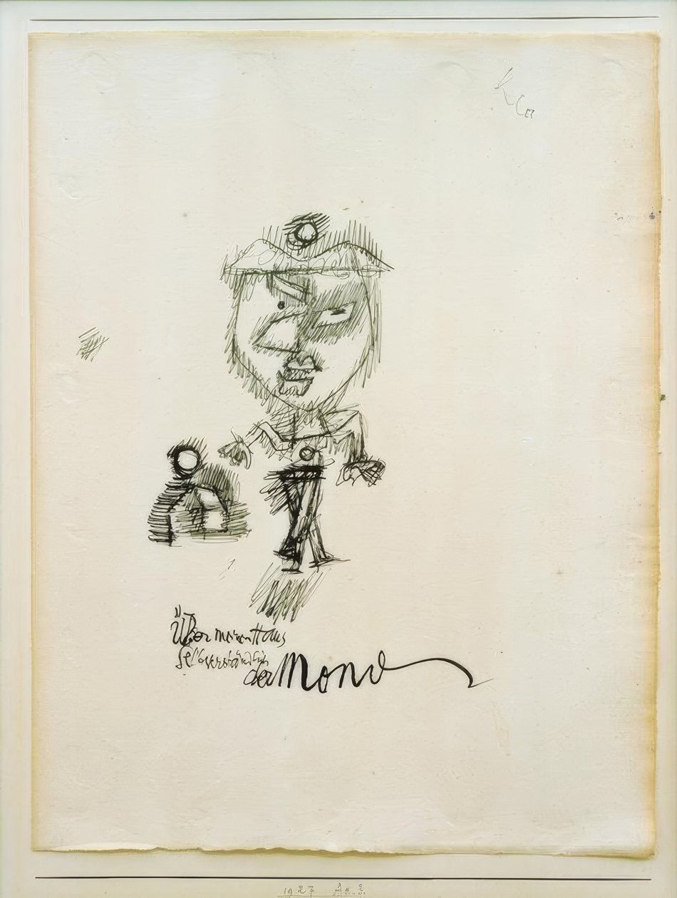 Ovanför mitt hus, naturligtvis, månen av Paul Klee