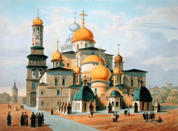 Novy Ierusalem nära Moskva, tryckt av Louis-Pierre-Alphonse Bichebois (1801-50), 1830 av Paul Marie Roussel