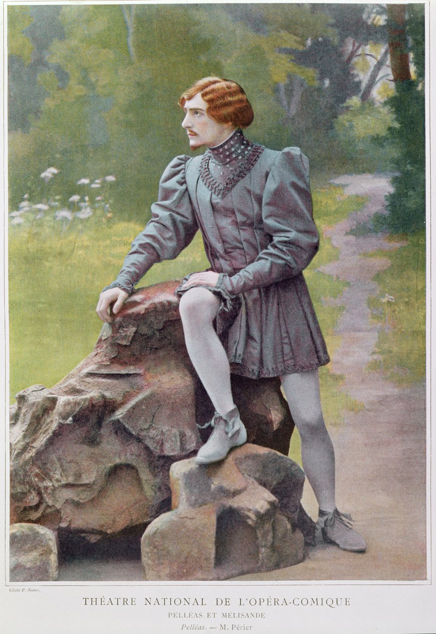 Jean Perier (1869-1954) i rollen som Pelleas i "Pelleas et Melisande" av Claude Debussy (1862-1918) 1902 (färgfotolit) av Paul Nadar