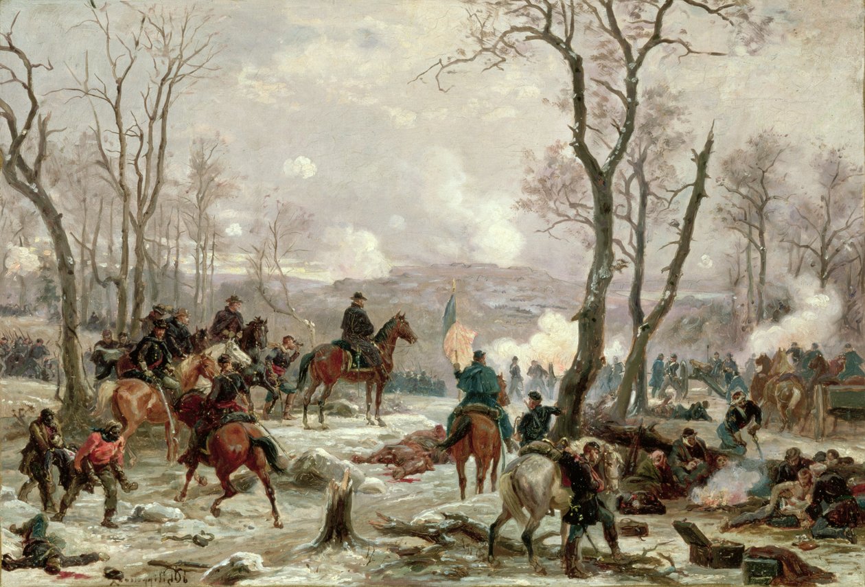 General Grant tittar över slagfältet vid Fort Donelson, ca 1863 av Paul Phillipoteaux