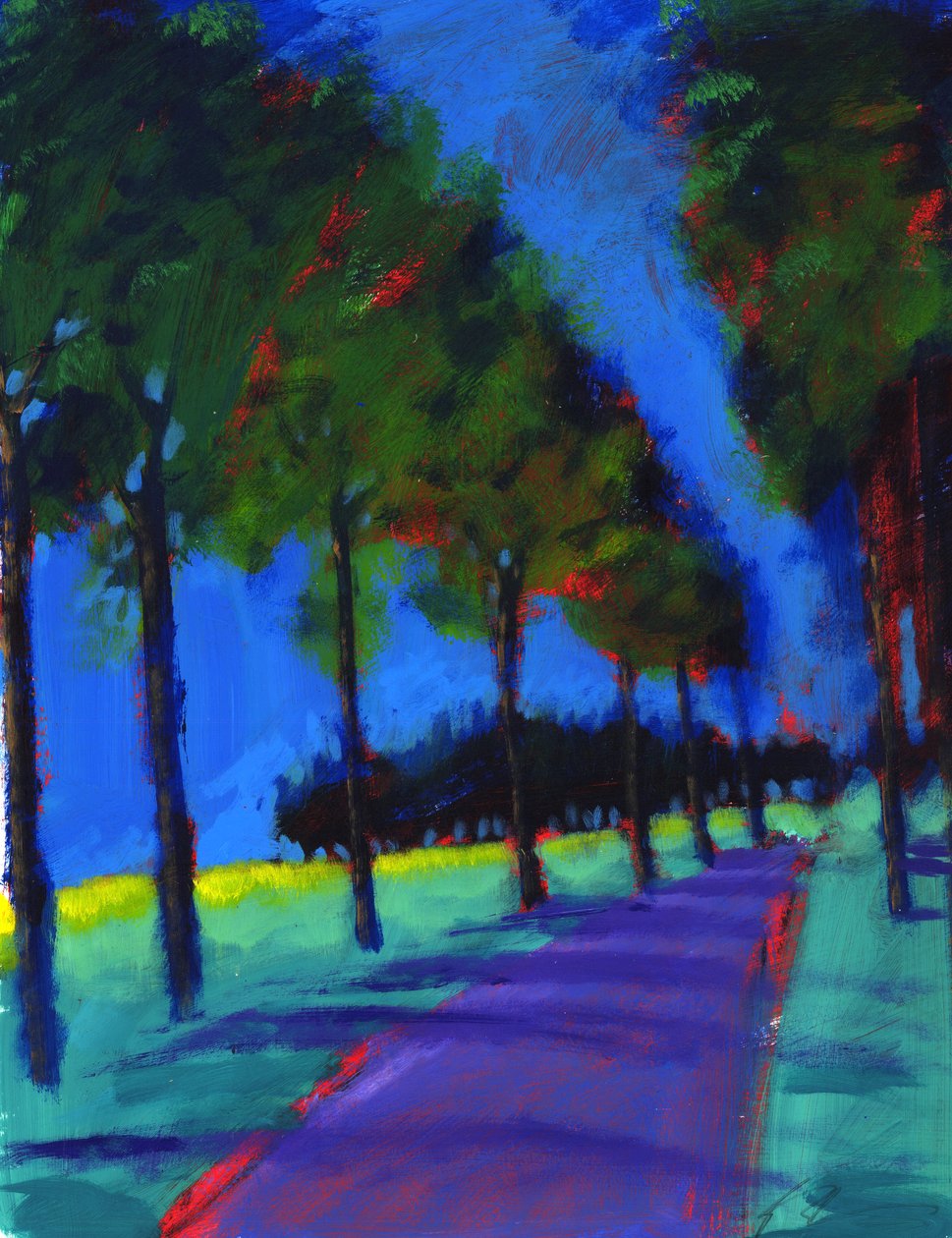 Avenue, 2008 (akryl på tavla) av Paul Powis