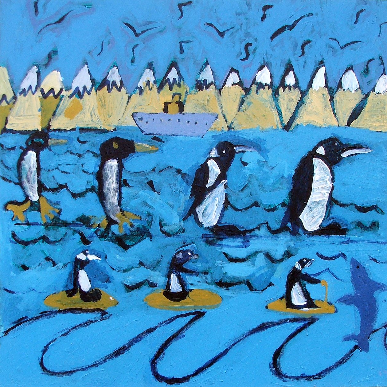 Global Warming 2 (akryl ombord) av Paul Powis